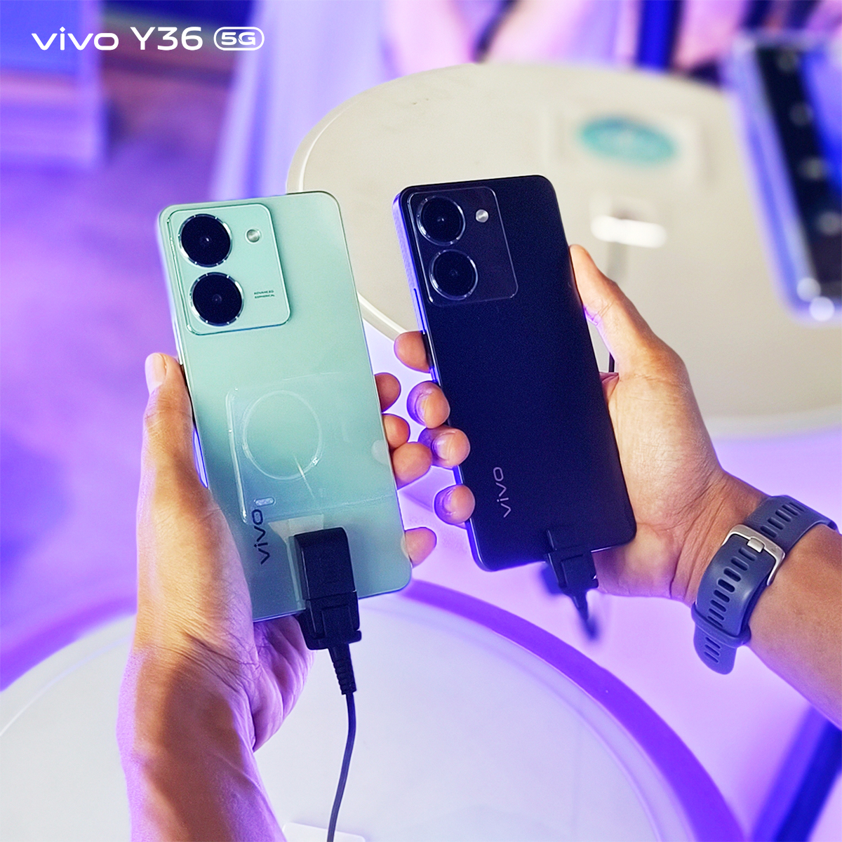 Kuasa bateri yang ada pada model ini sebesar 5000 mAh serta sistem pengecas segera type C. - Gambar Vivo