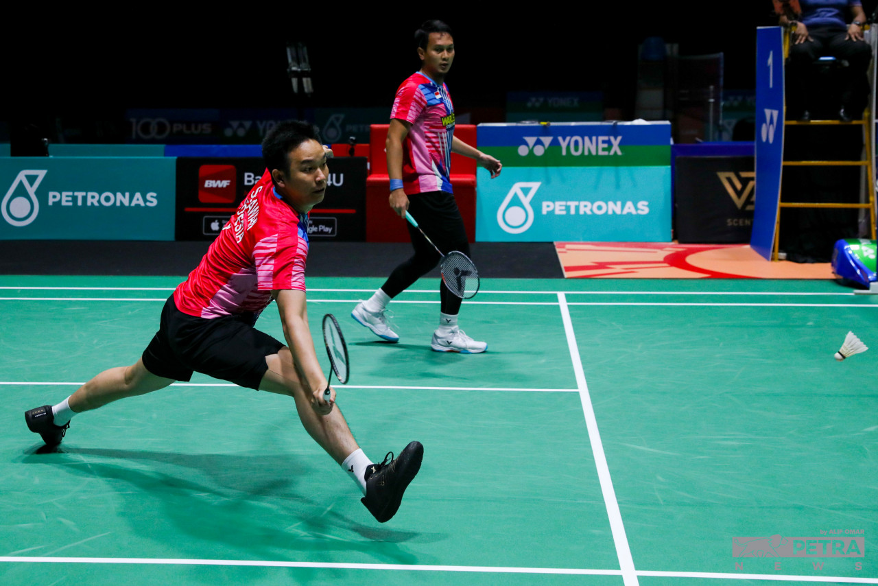 Pasangan veteran Indonesia, 'The Daddies', Mohammad Ahsan-Hendra Setiawan - Gambar oleh Alif Omar