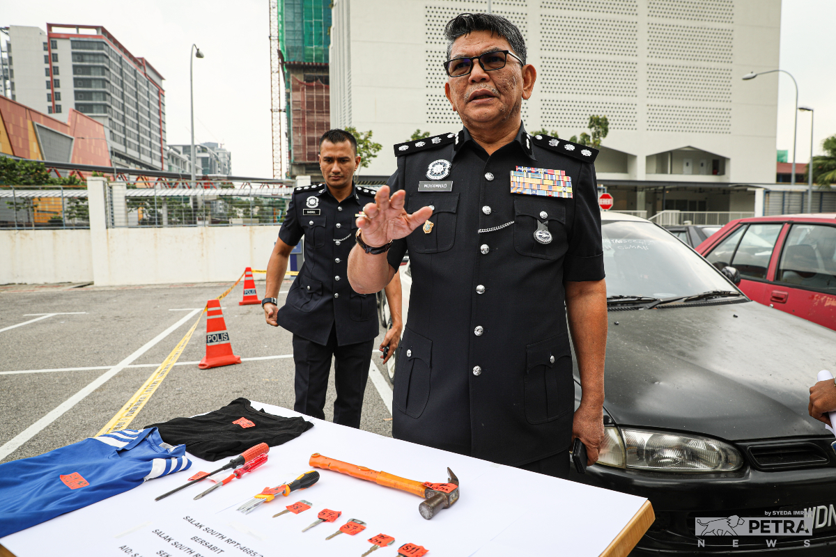 Suspek dikesan mencuri 8 kenderaan bagi kegunaan sendiri, 6 bulan selepas dibebaskan dari Penjara Kajang. - Gambar oleh Syeda Imran