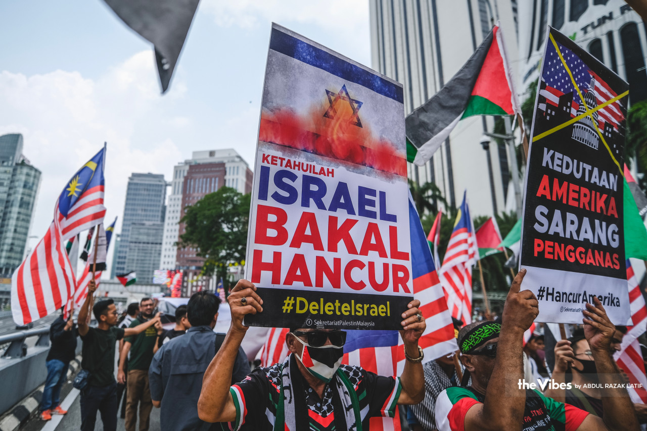 Perarakan Himpunan Solidariti Al-Quds Sedunia berlangsung dengan jayanya secara aman dan dengan kawalan polis