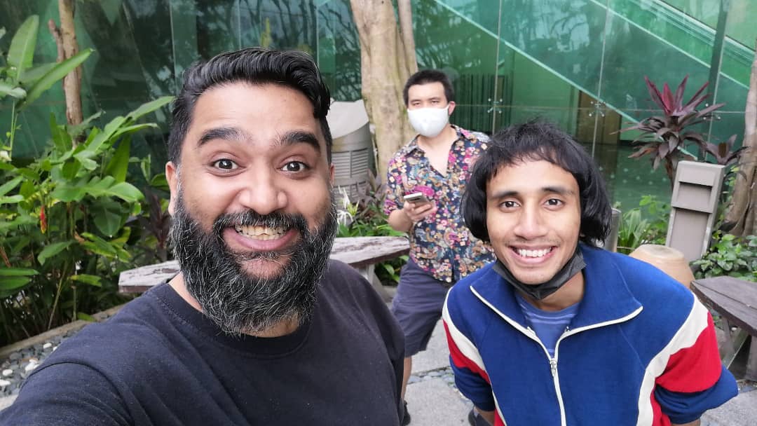 Prakash bersama dua lagi ahli 3Otak, Chi Ho dan Farid