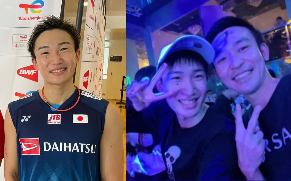Netizen meluahkan kebimbangan bahawa Lek Gor memberikan ‘pengaruh buruk’ kepada Kento Momota, dan mahu Lek Gor menjauhi pemain badminton itu. - Gambar dari Instagram Kento Momota