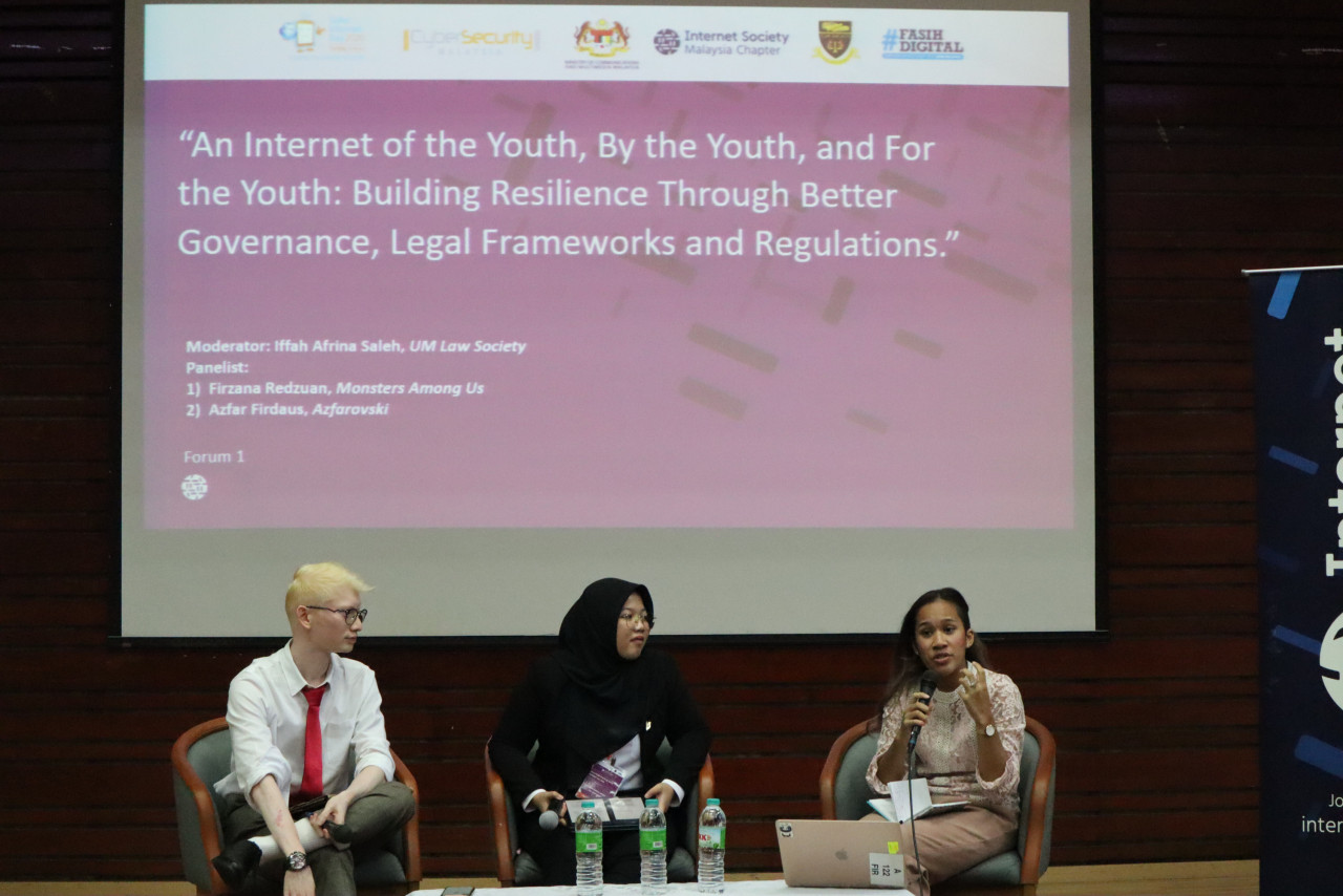 Bersama Azfar Firdaus (Azfarovski) bagi acara Youth Assembly Malaysia’s 2020 Safer Internet Day anjuran Cybersecurity Malaysia di Universiti Malaya