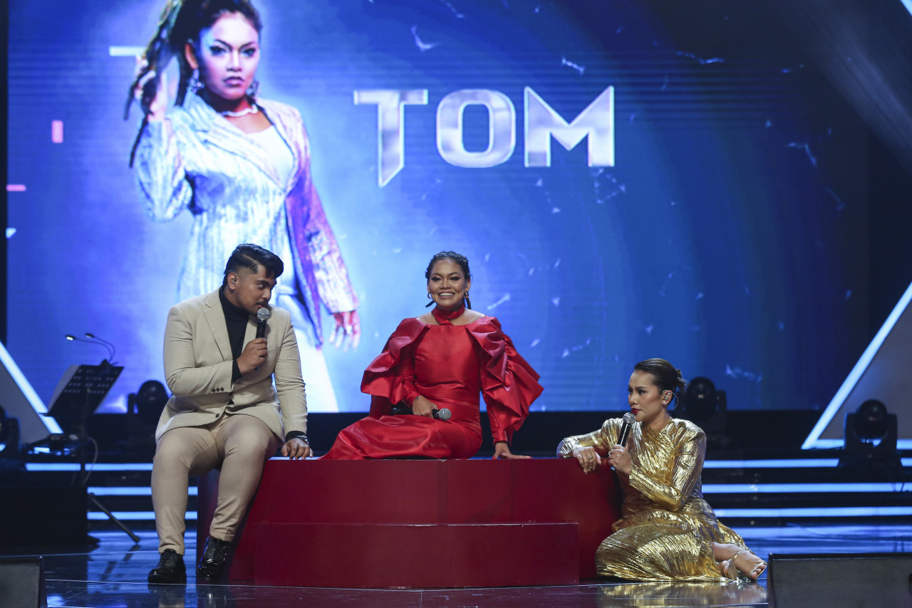 Tom di pentas Gegar Vaganza Ahad lalu - Gambar ihsan Astro