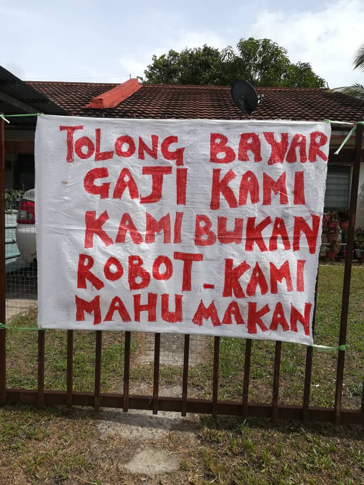Pekerja SFI menuntut tunggakan gaji selama 3 bulan yang masih belum dibayar majikan mereka.