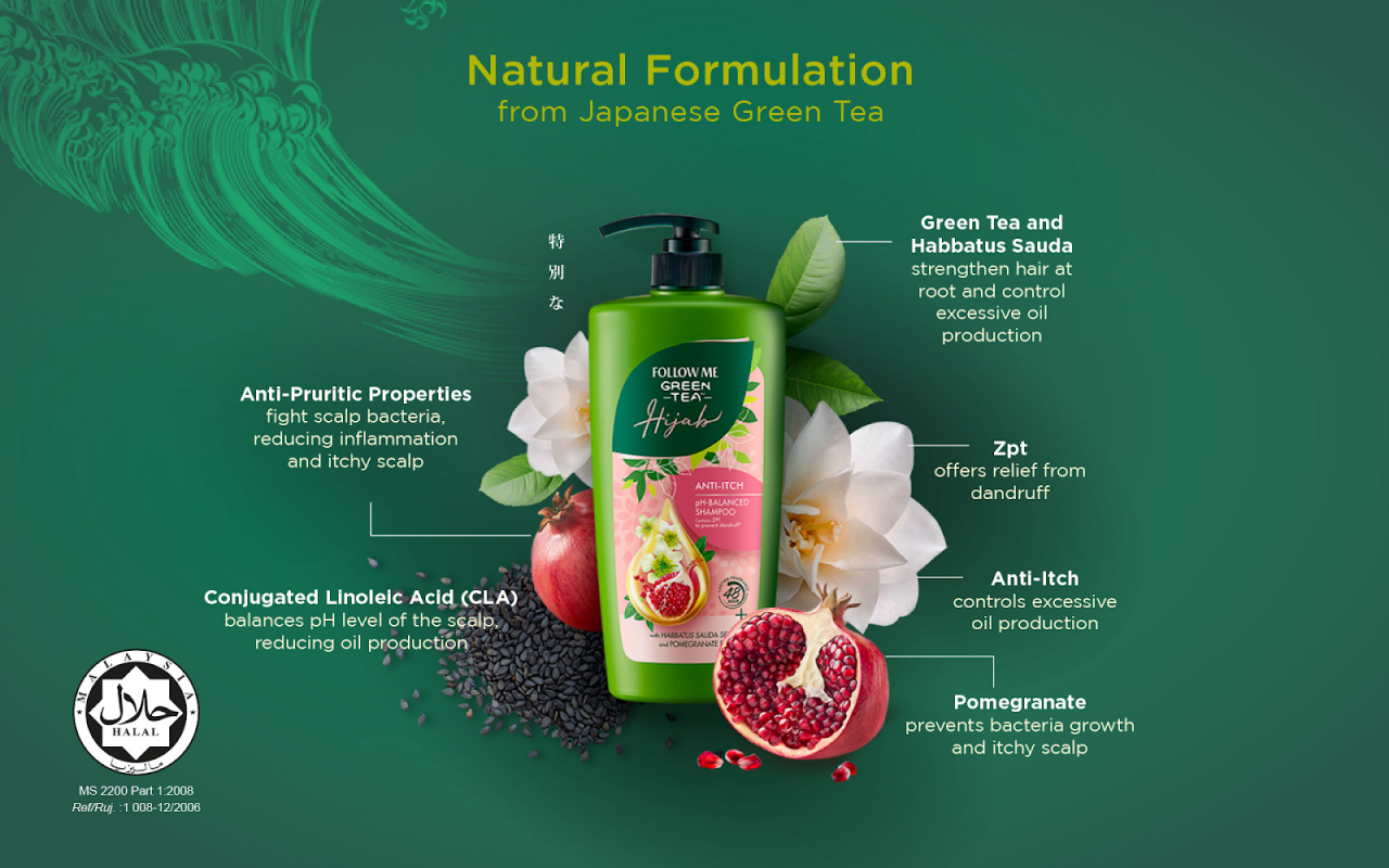 Follow Me Green Tea Hijab Shampoo