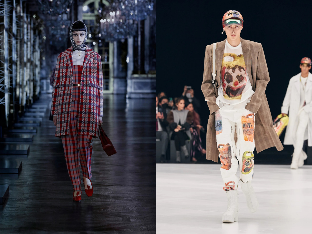 Dior (kiri), Givenchy (kanan) Gambar: Vogue Runway
