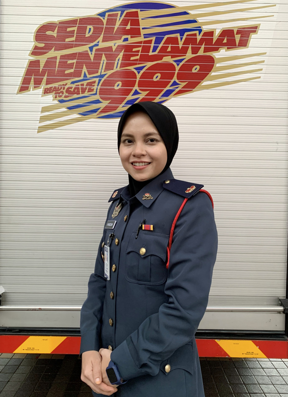 Penguasa Kanan Bomba II di Bahagian Latihan, Ibu Pejabat Jabatan Bomba dan Penyelamat Malaysia (JBPM) Putrajaya, Siti Farizun Naim. Gambar: fotoBERNAMA