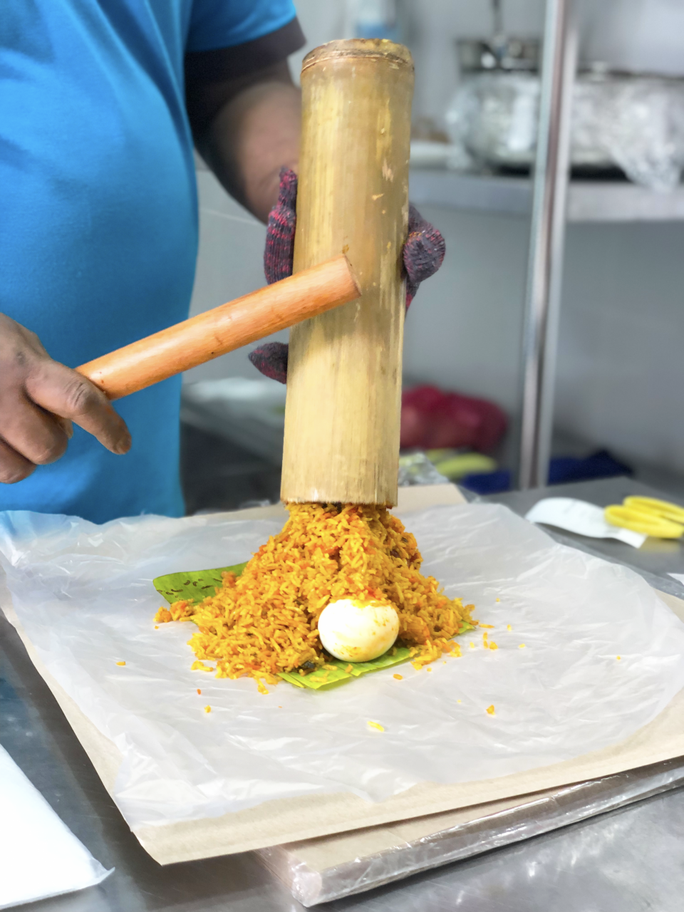 Kannaa's Bamboo Masala Briyani Kambing