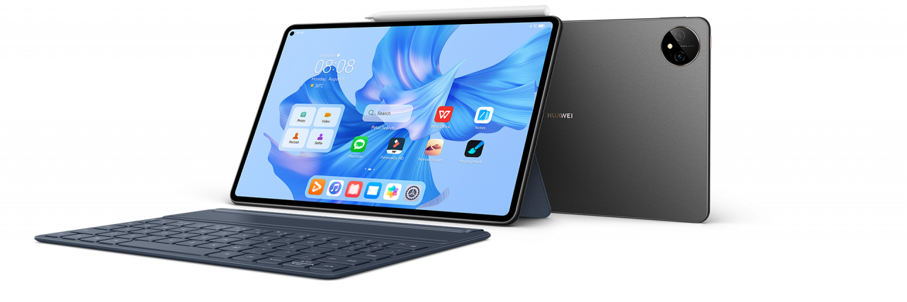 MatePad Pro terbaharu ini didatangkan dengan reka bentuk estetik dan ergonomik yang menarik