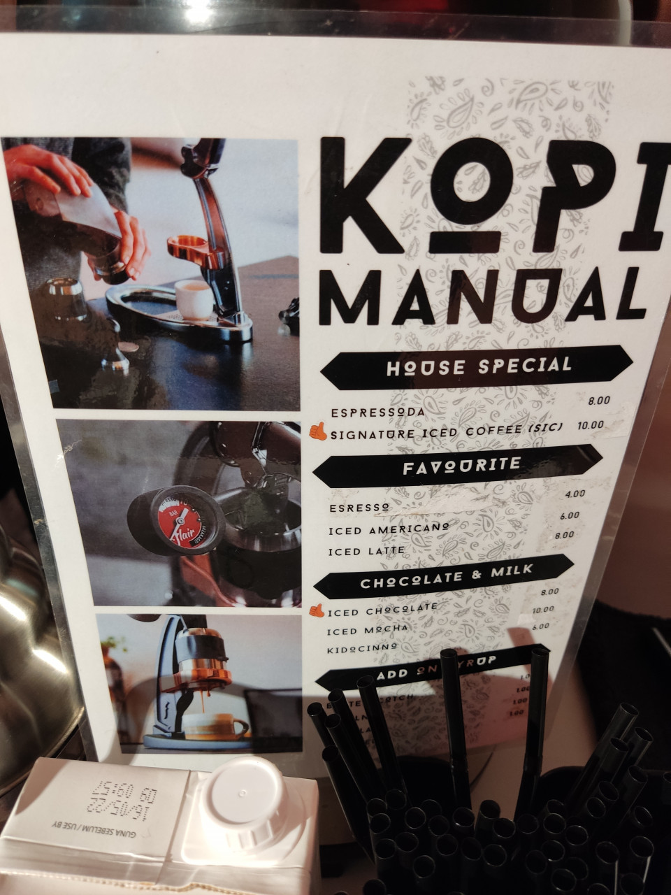 Menu yang ada di Kopi Manual