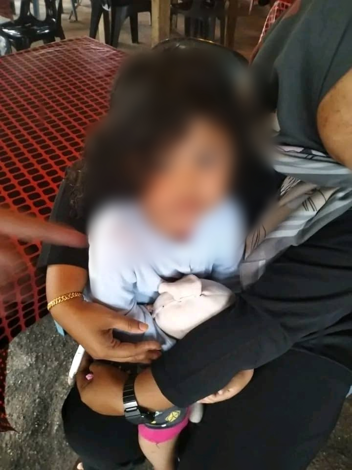 Kanak-kanak perempuan berusia tiga tahun terbabit.