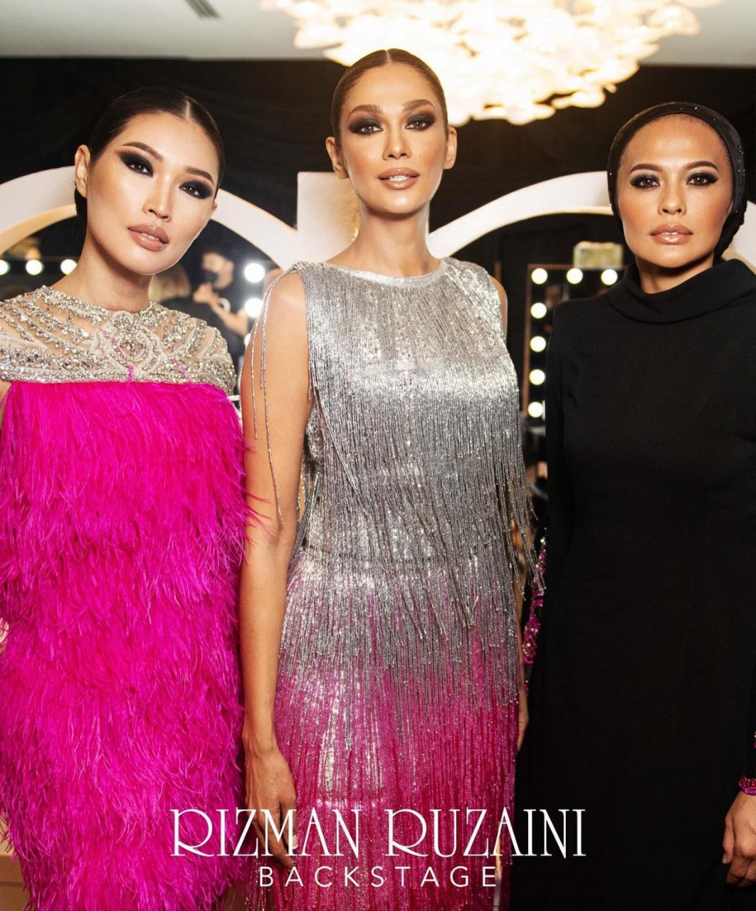 Tiga Supermodel yang pernah menghangatkan pentas peragaan dalam dan luar negara (dari kiri) Amber Chia, Kavita Sidhu dan Tengku Azura. - Gambar Instagram @Kavita_Sidhu