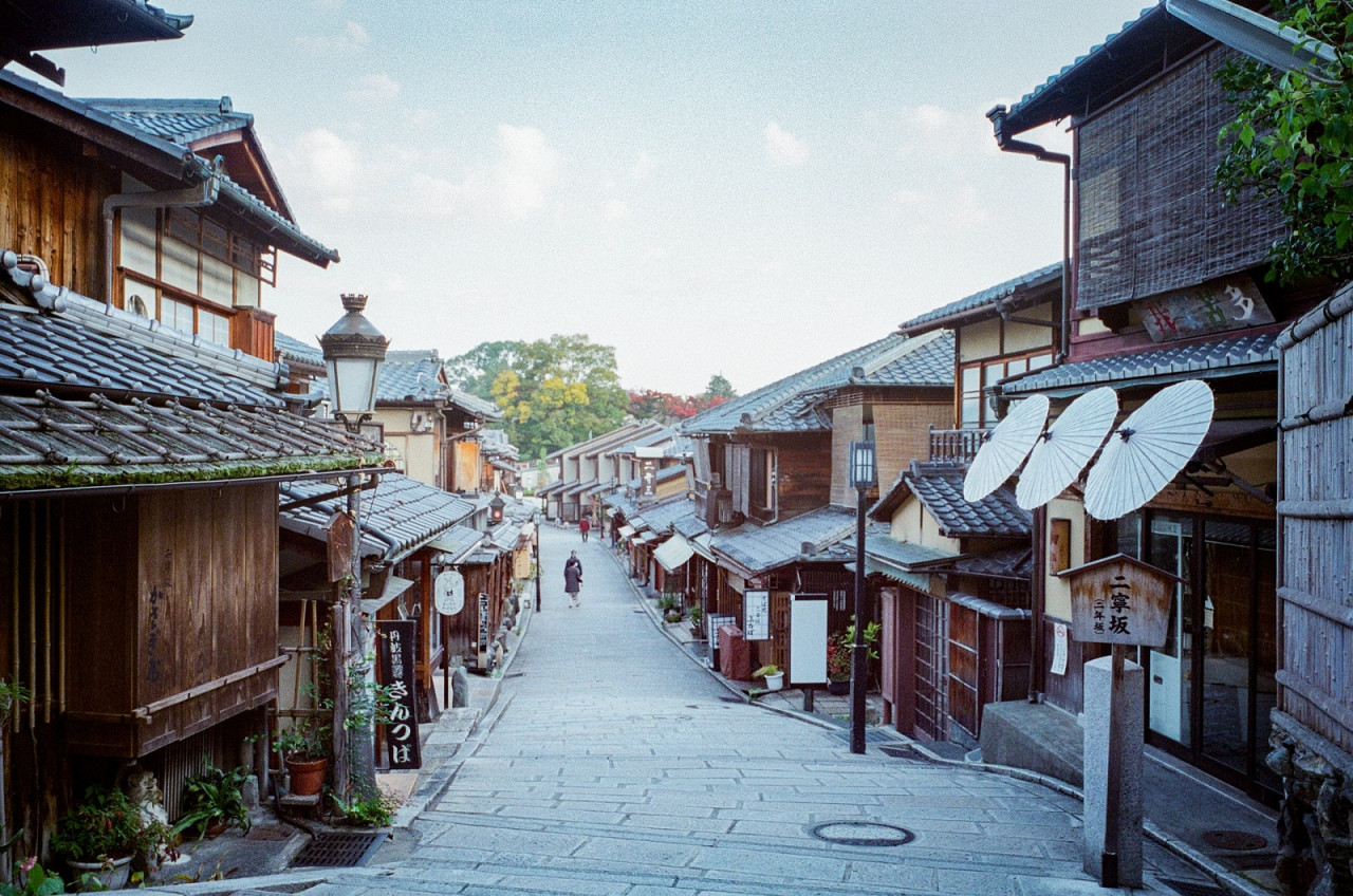 Deretan bangunan lama di Kyoto
