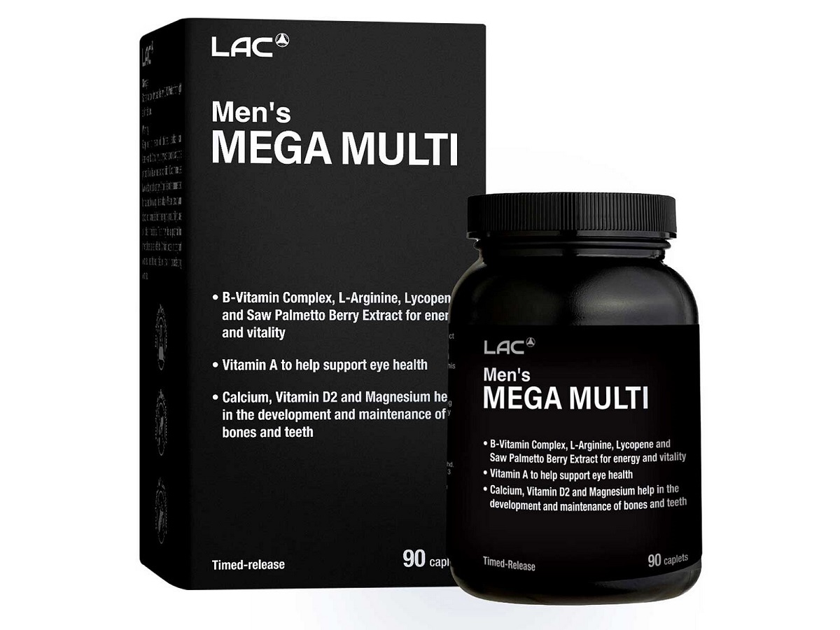 Men’s Mega Multi berfungsi untuk meningkatkan tenaga dengan membantu membebaskan tenaga daripada makanan. - Gambar dari LAC