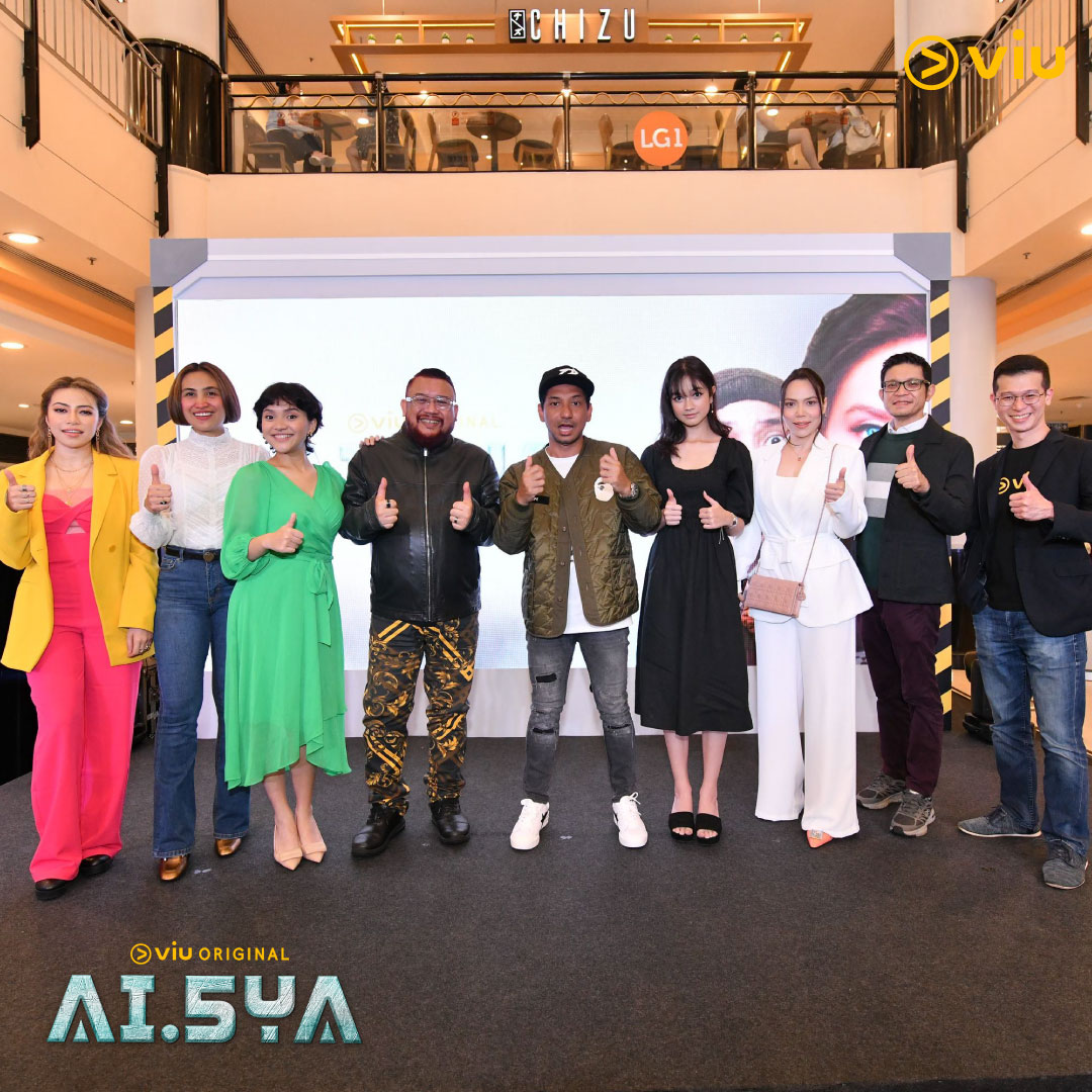 Para pelakon drama 'A.I.5YA' di majlis sidang media baru-baru ini - Gambar Fail