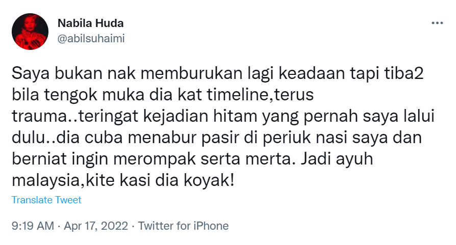 Tangkapan layar Twitter @abilsuhaimi
