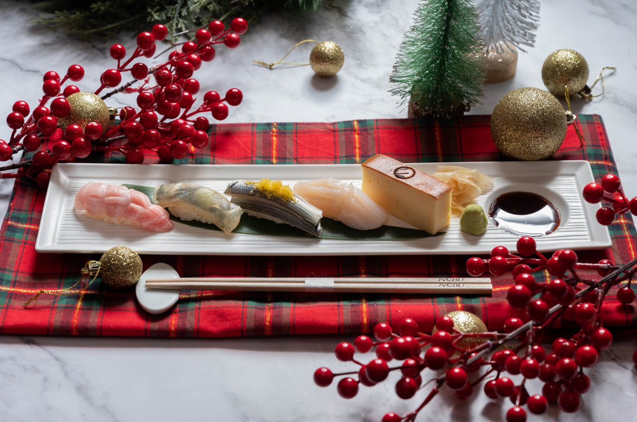 Pelbagai pilihan sushi