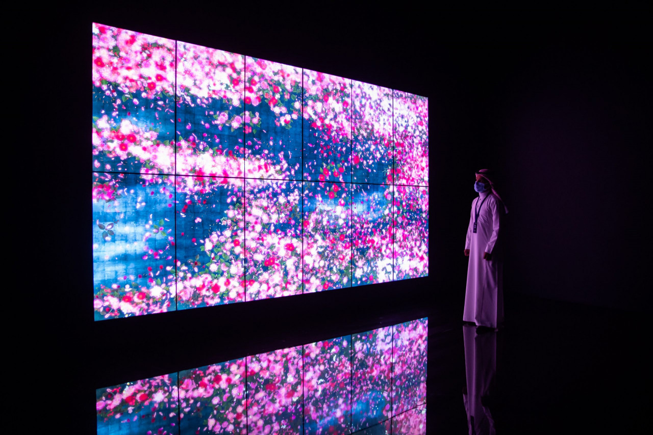 Flowers and People- A Whole Year Per Hour, karya teamLab