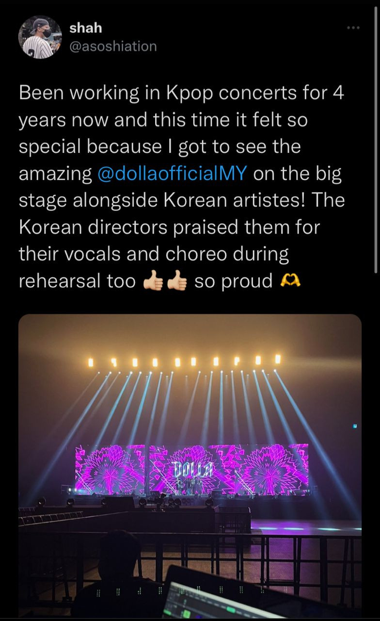 Dolla mendedahkan penampilan sulung mereka di pentas acara muzik festival K-Pop, Seen Festival telah mendapat pujian daripada penggiat muzik Korea Selatan.