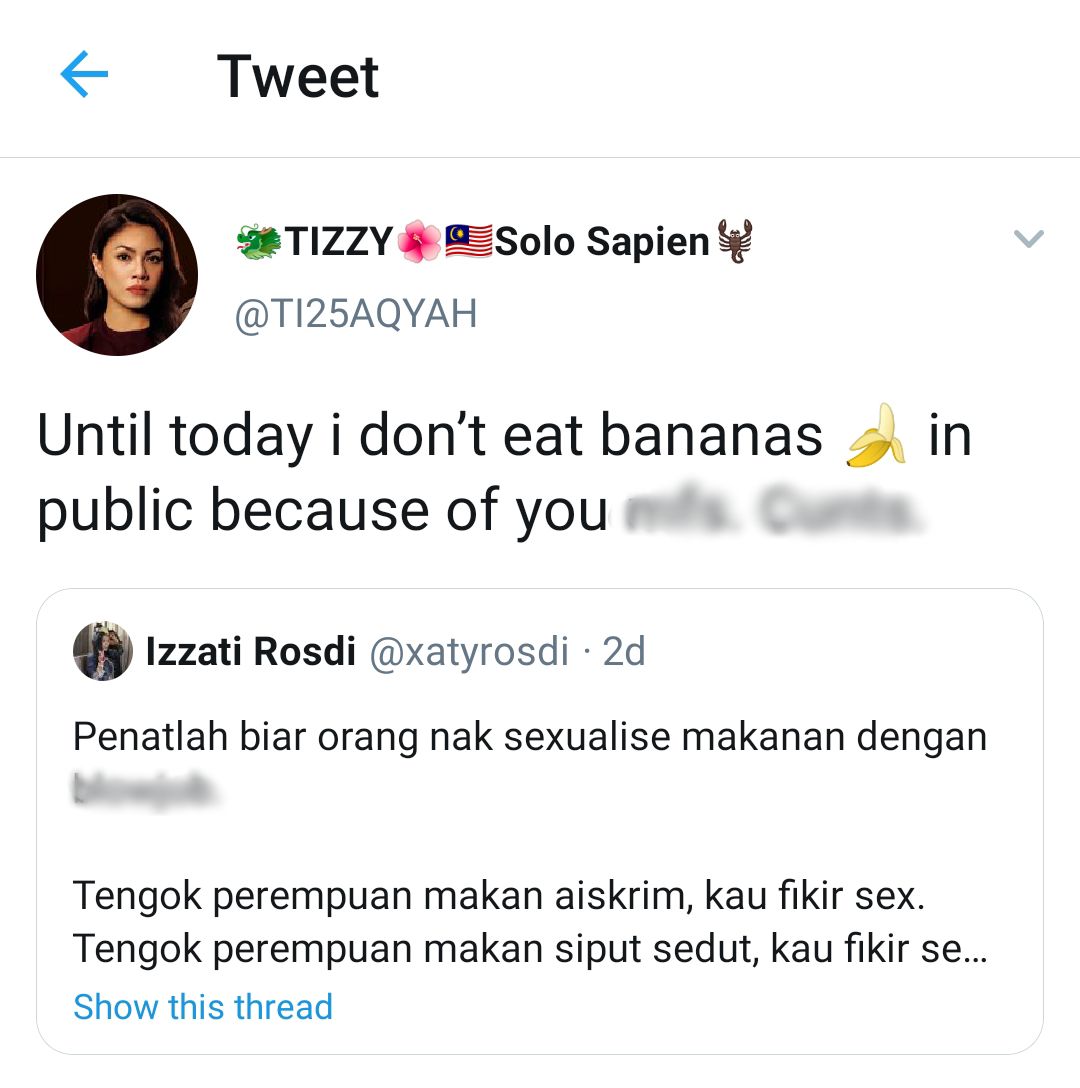 Tangkapan layar ciapan Tiz Zaqyah