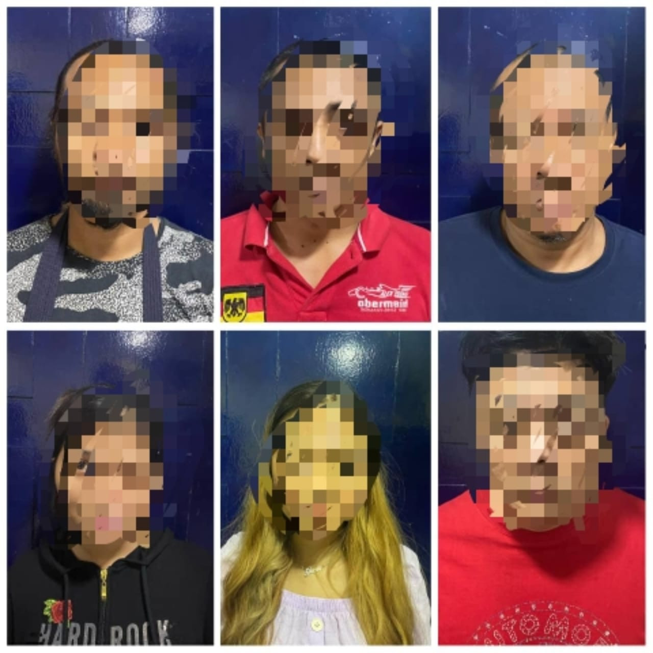 Antara suspek yang ditahan untuk membantu siasatan. - Gambar ihsan PDRM