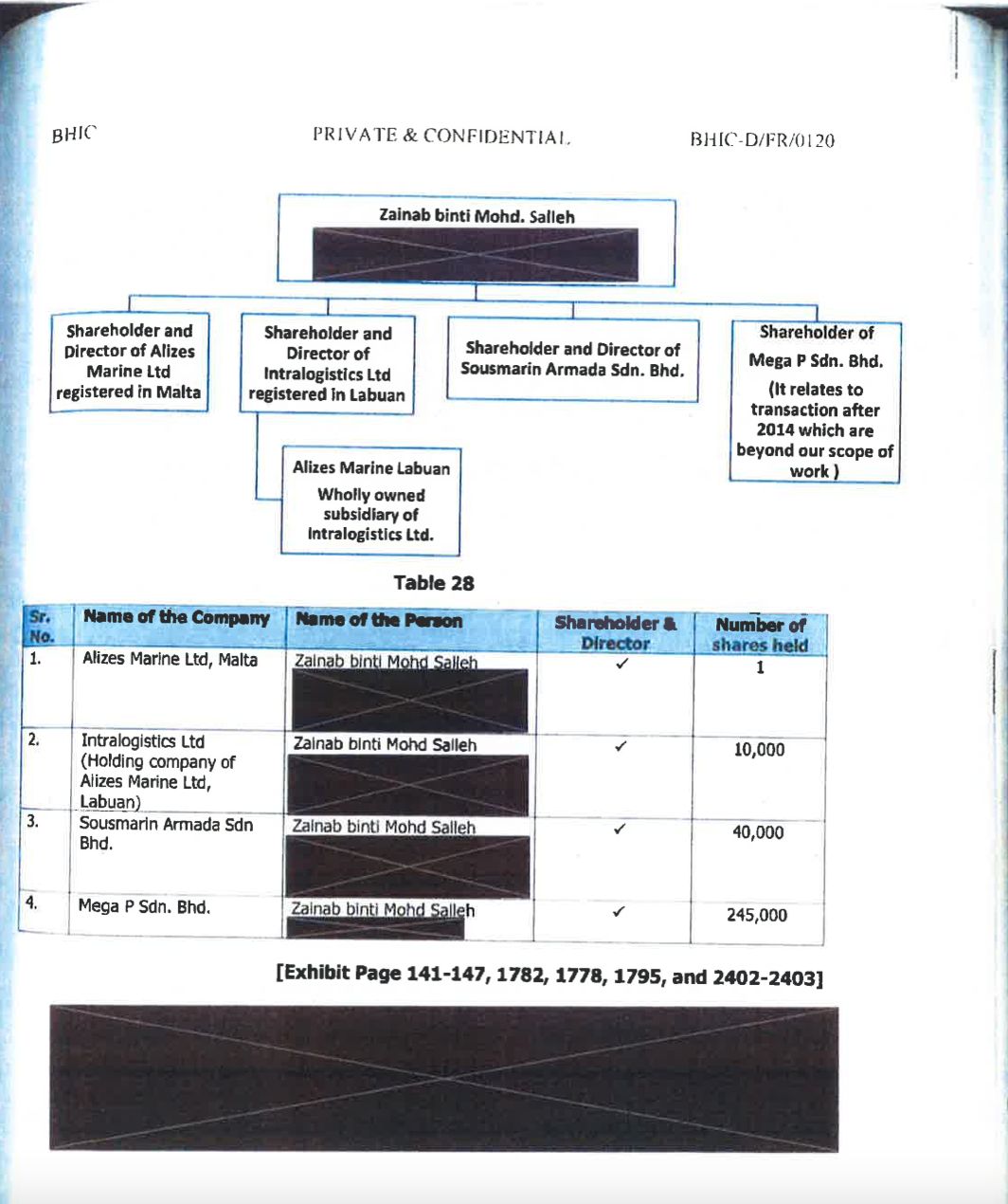 Kandungan laporan Audit Forensik dalaman BHIC. - Gambar ihsan Laporan Audit Forensik dalaman BHIC