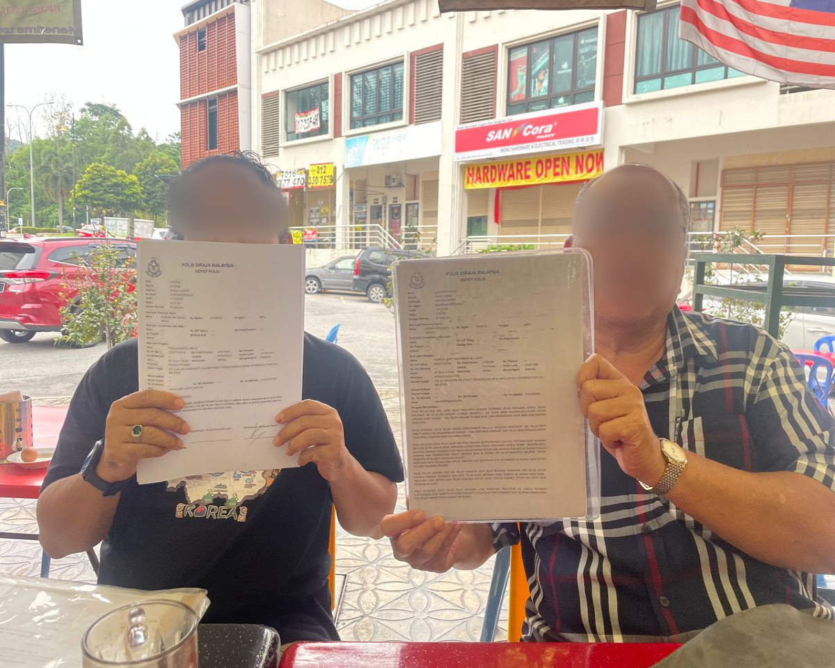 Mangsa penipuan scam kabinet dapur yang ditemui selepas membuat laporan polis. - Gambar oleh Fitri Nizam