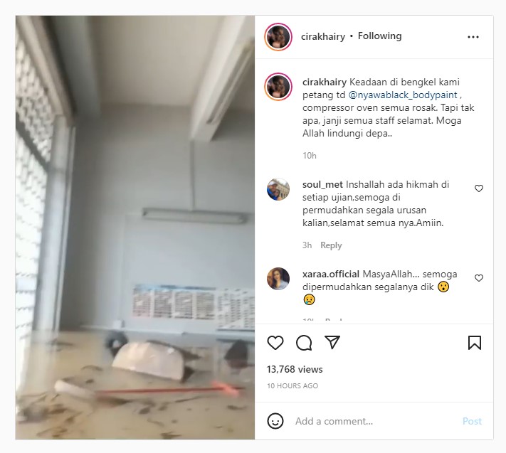 Tangkapan layar Instagram @cirakhairy