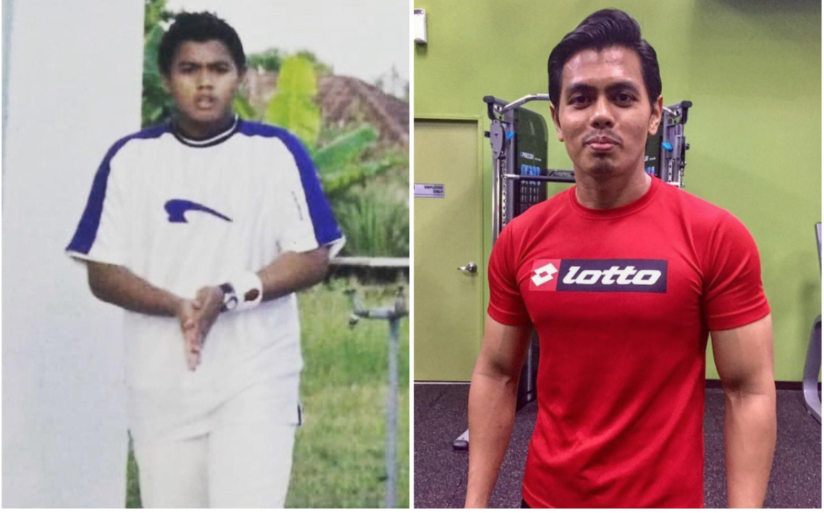 Aidy Syazreef Johan berjaya menurunkan berat sebanyak 24kg
