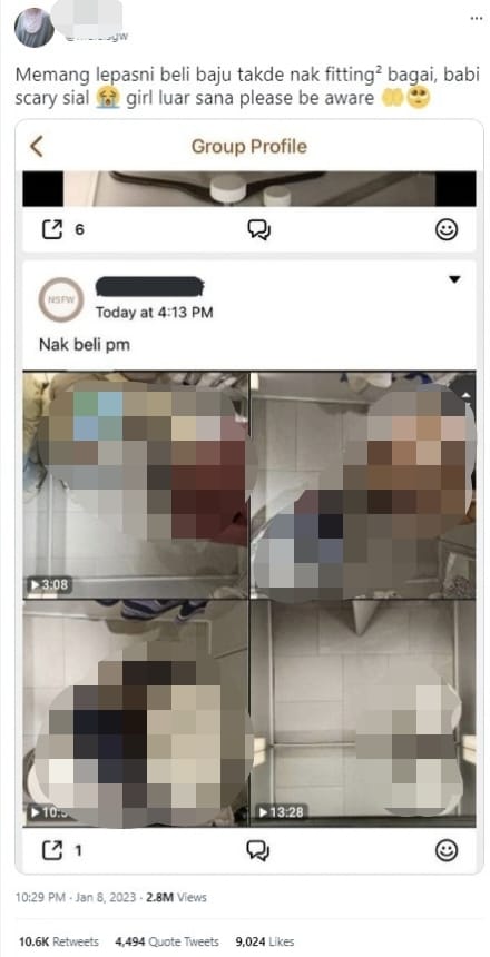 Perbuatan keji itu didedahkan oleh seorang pemilik akaun Twitter @meleisgw namun ciapan asal tersebut sudah dipadamkan daripada laman sosial berkenaan - Gambar ihsan PDRM