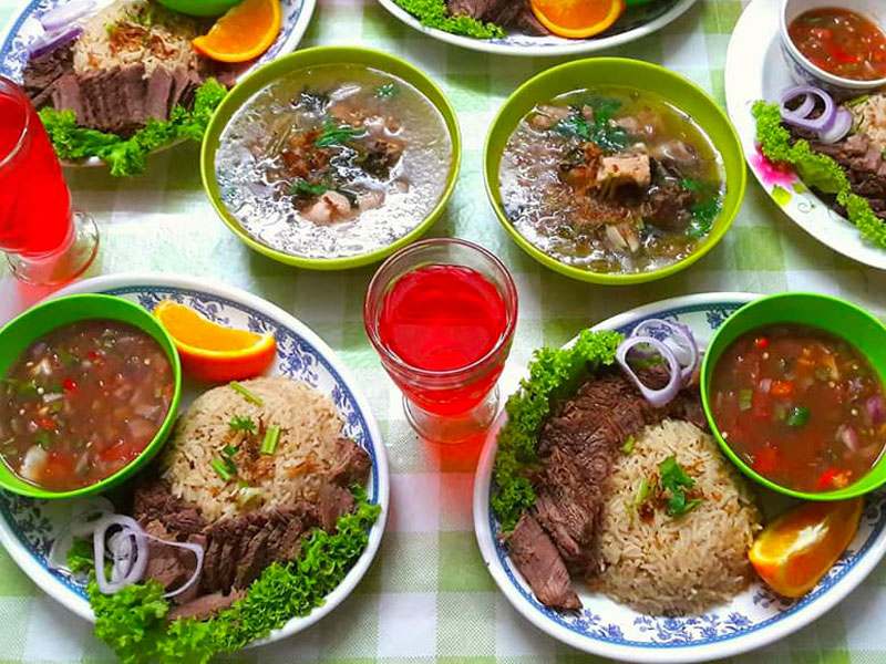 Nasi daging air asam kerisik. Gambar: Daridapur.com