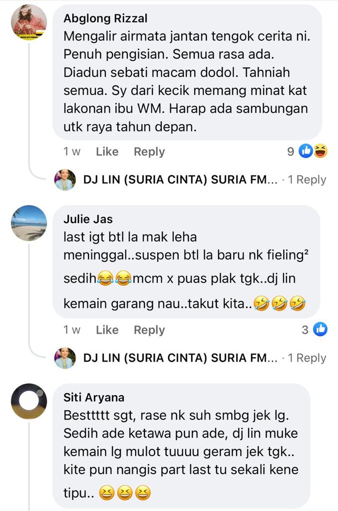 Antara komen netizen terhadap iklan raya ‘Dodol Tak Bergula’.