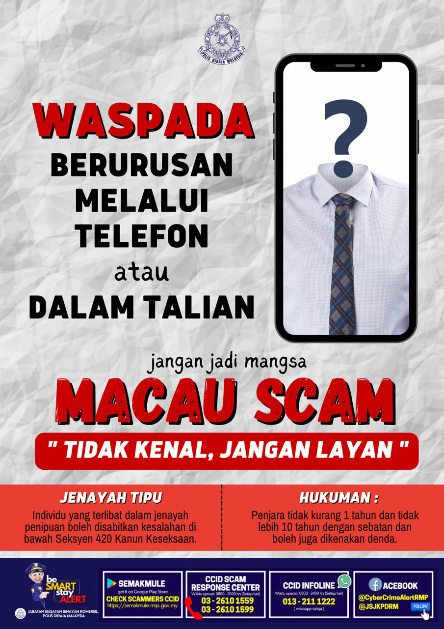 Gambar dari Facebook Amaran Scam