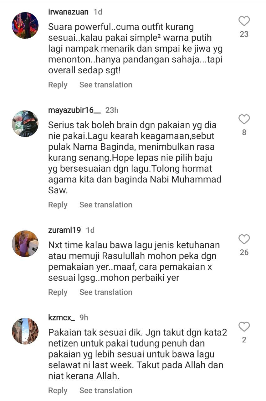 Tangkapan layar komen netizen