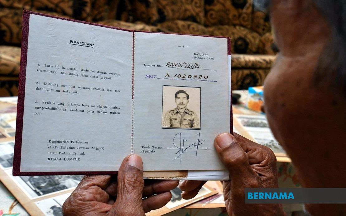 Veteran ATM ini bangga dapat berbakti kepada negara ketika usia mudanya untuk mempertahankan negara daripada penjajah komunis. - Gambar Bernama