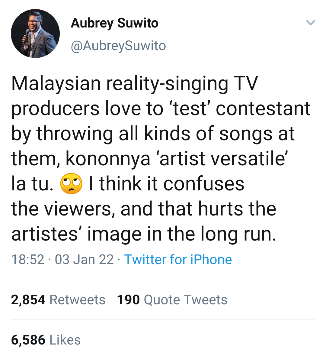 Tangkapan layar Twitter @AubreySuwito