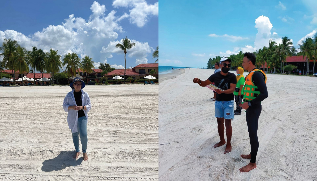 Shanty Nur Shaffizan dan Abdul Aziz (kanan sekali)