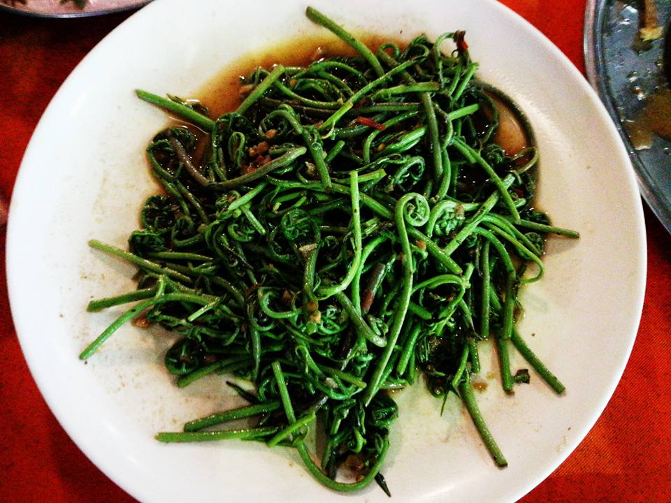 Antara hidangan mesti cuba di Top Spot, midin goreng belacan.