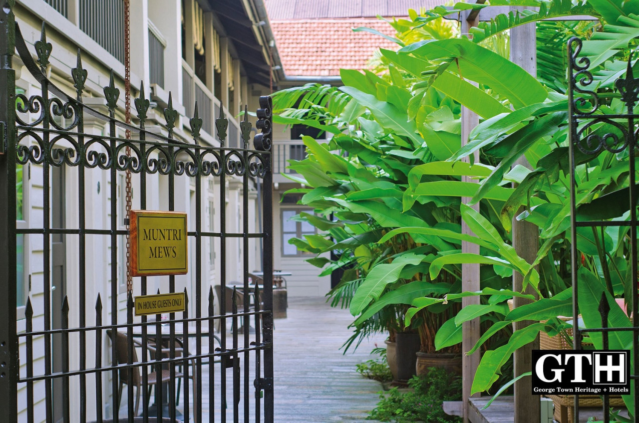 Kedudukan Muntri Mews strategik kerana dekat dengan pelbagai lokasi kulineri popular - Gambar ihsan George Town Heritage Hotels Sdn Bhd