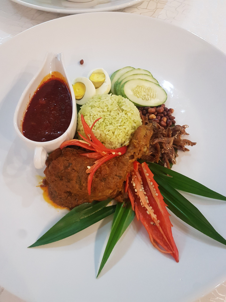 Nasi lemak pandan. Gambar fail