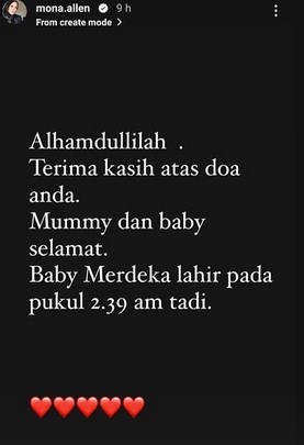 Tangkapan layar Instagram Story Mona Allen