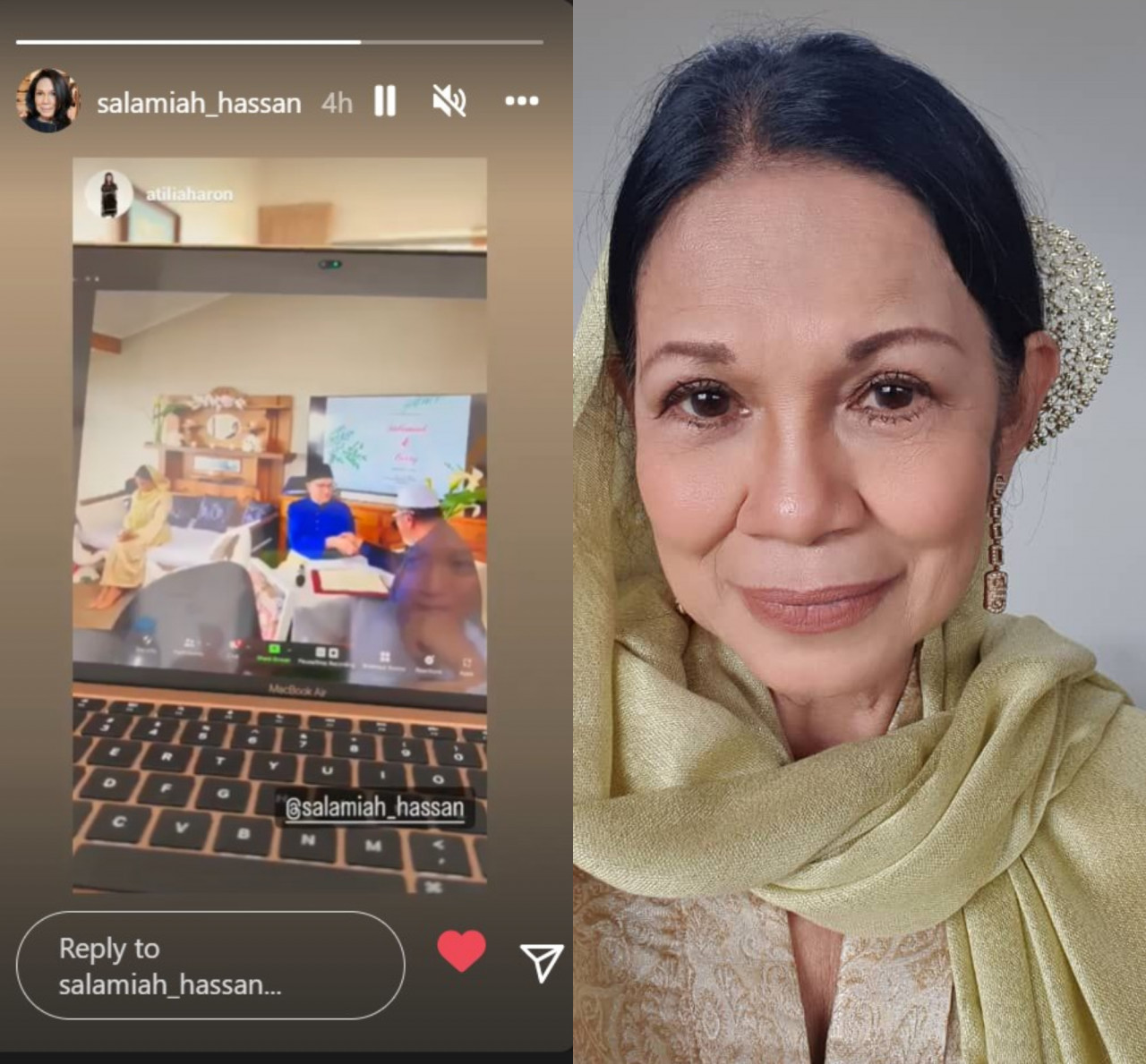 Suasana sekitar majlis pernikahan Salamiah dan Gerry. - Gambar Instagram ihsan Atilia Haron