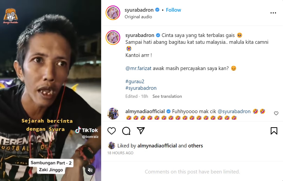 Pengakuan Zaki Jinggo yang terpaksa 'menolak' cinta Syura.
