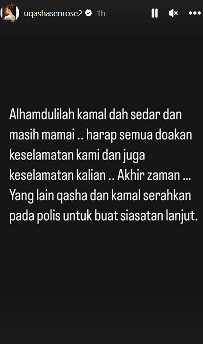 Tangkapan layar Instagram Story Uqasha Senrose