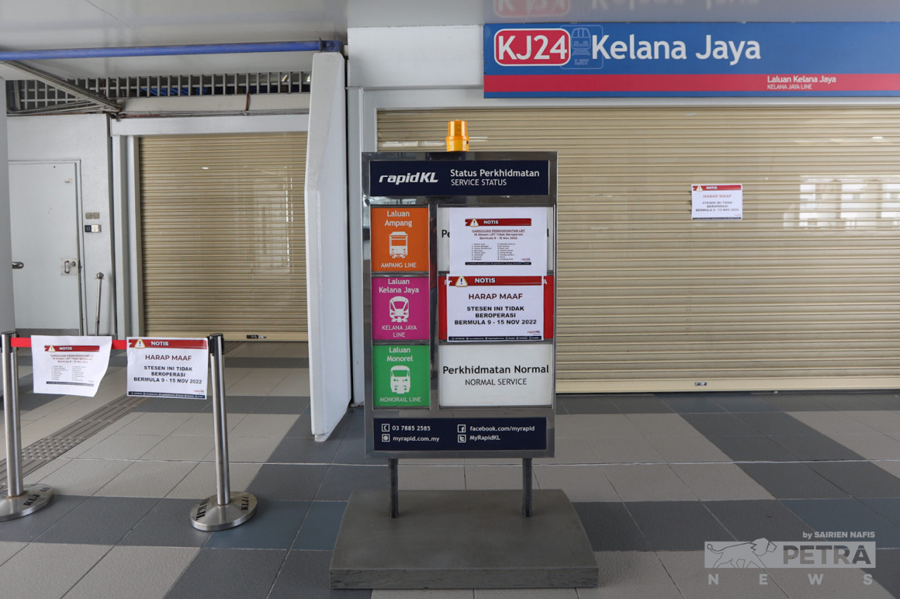 PRASARANA pada 9 November lalu telah mengumumkan operasi di 16 stesen LRT dari Kelana Jaya hingga Ampang Park digantung susulan perkhidmatan yang didapati tidak stabil.