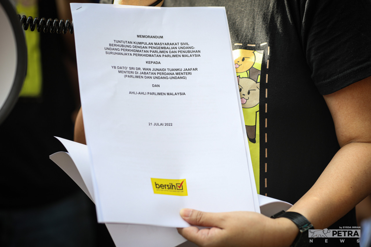 MOU berkenaan menerima sokongan 38 pertubuhan bukan kerajaan (NGO) dan lima individu - Gambar oleh Syeda Imran