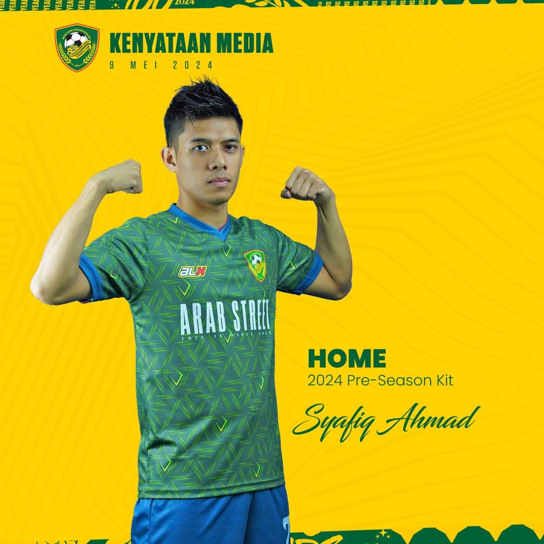 Jersi Pramusim yang akan terus digunakan KDA FC untuk sekurang-kurangnya tiga perlawanan pertama berikutan ketiadaan penaja utama ketika ini.