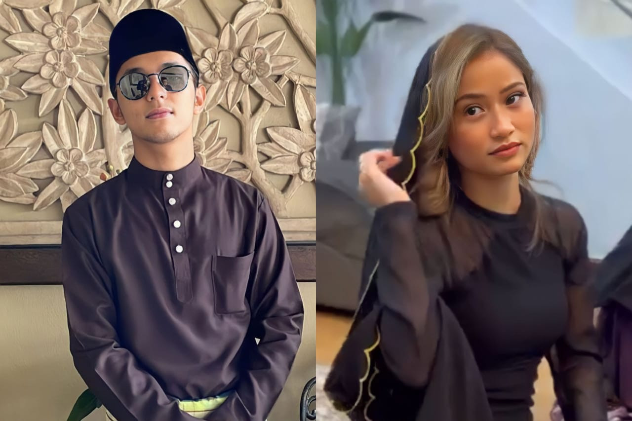 Aiman dan kekasihnya Syarah Haifa Aiman. - Gambar fail