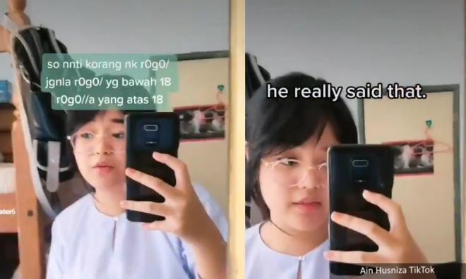 Tangkap layar daripada akaun TikTok Ain Husniza Saiful Nizam. 